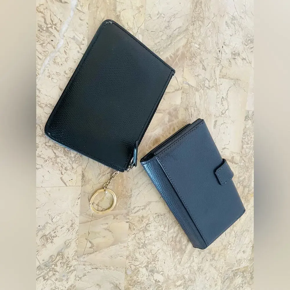 bundle  2 pc of Coach Black Wallet and Keychain Set
